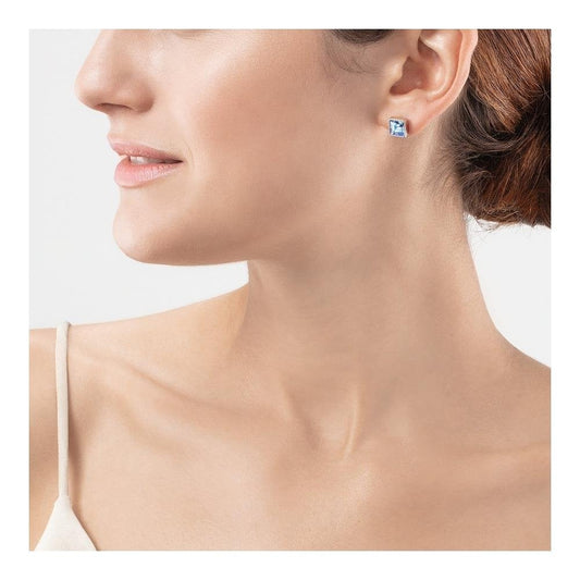 Coeur De Lion Light Blue-Silver Stud Earrings