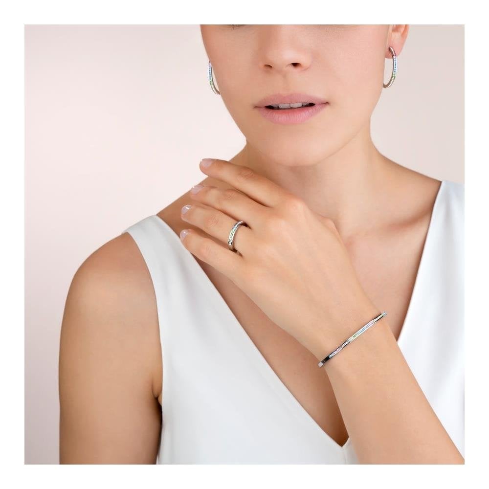 Coeur De Lion Multicolour Pastel Hoop Earrings