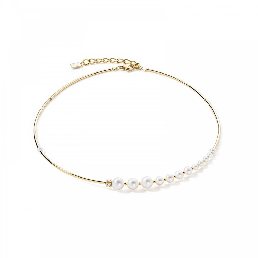 Coeur De Lion Pearl and Gold Tone Necklace