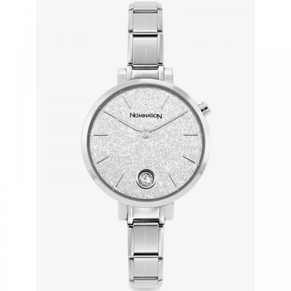 Composable CLASSIC Paris Glitter Silver Tone Watch