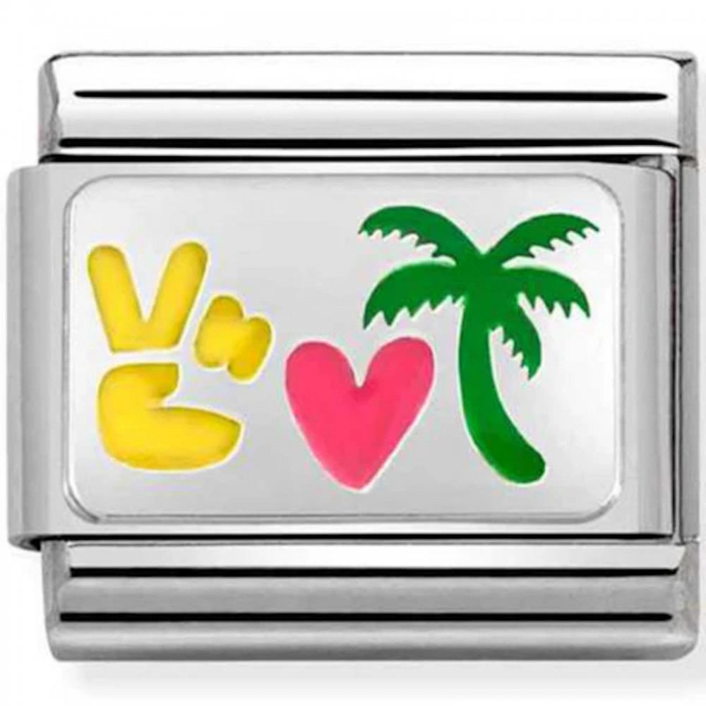 Composable Peace Heart Palm Charm