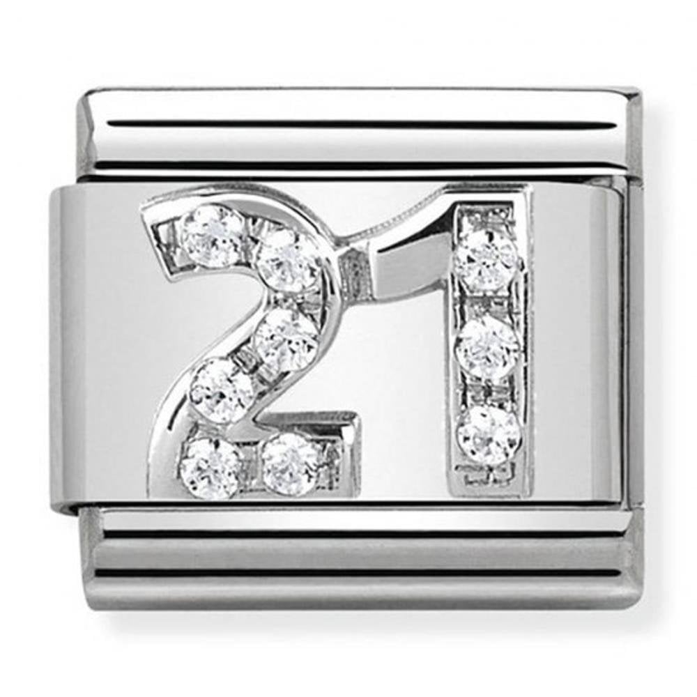 Composable Silver Shine CZ 21 Charm