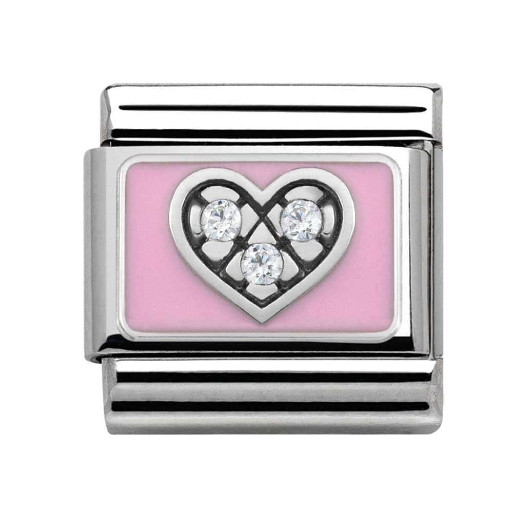 CZ Heart Pink