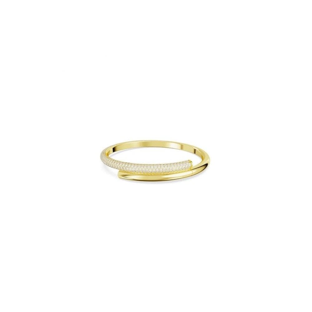Dextera White Gold-tone Plated Bangle