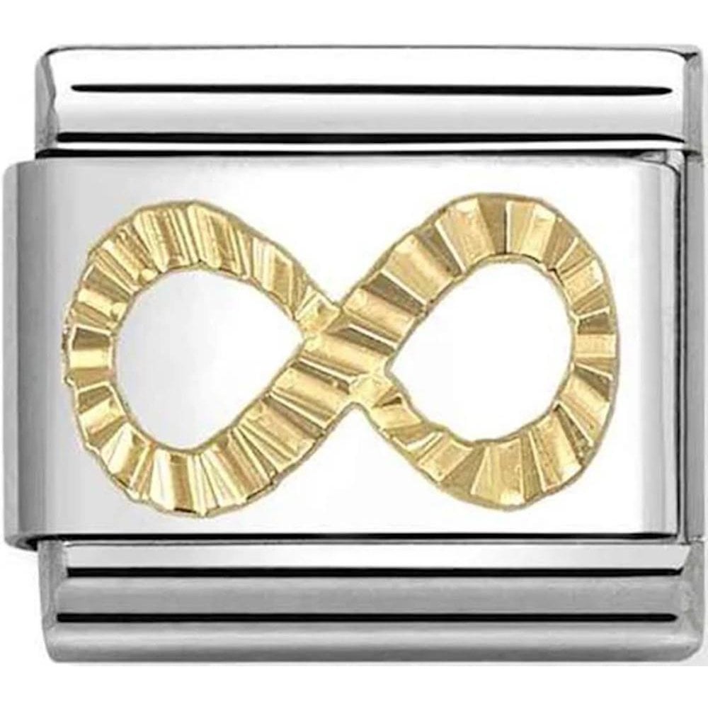 Diamond Cut Gold Infinity Charm
