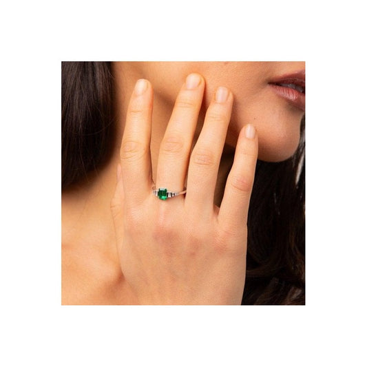 Diamonfire Emerald Cut Zirconia Ring Size 18