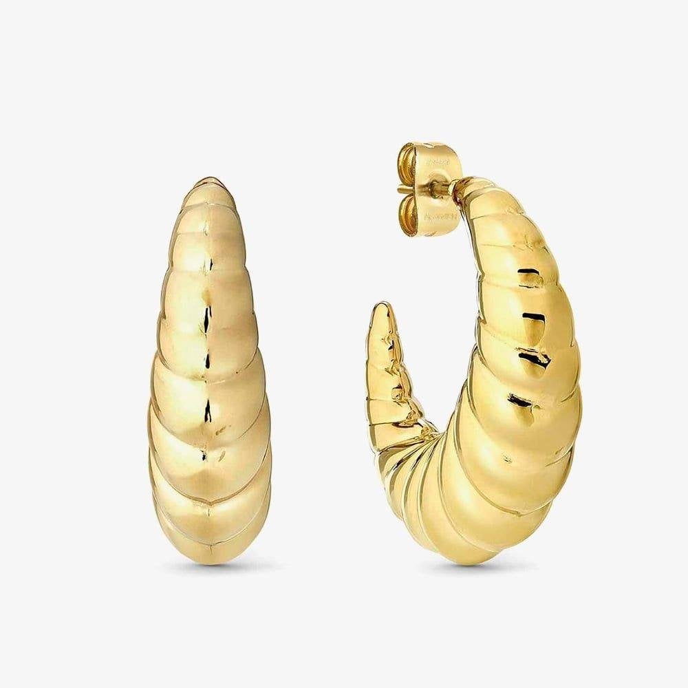 Ecclettica Gold Twist Hoop Earrings