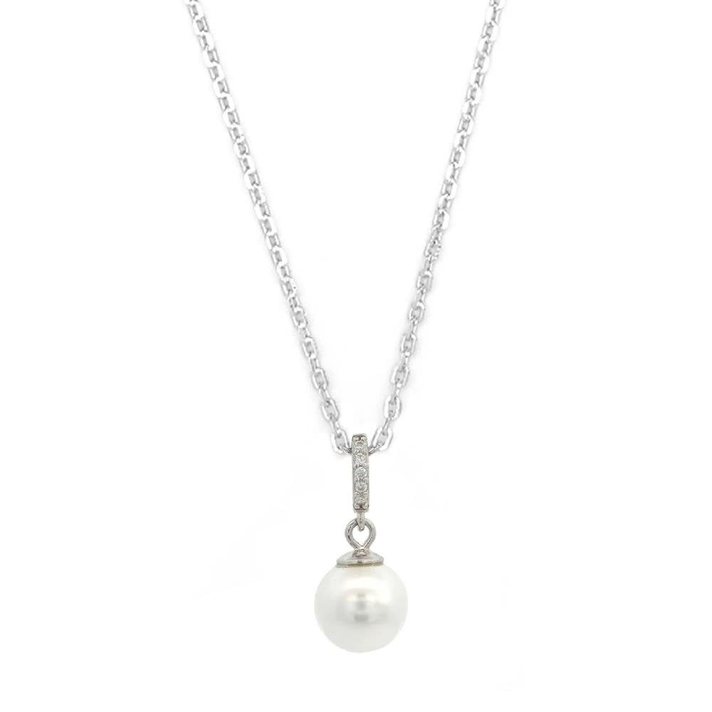 Georgini Adagio Effortless Glow Pearl Pendant Silver