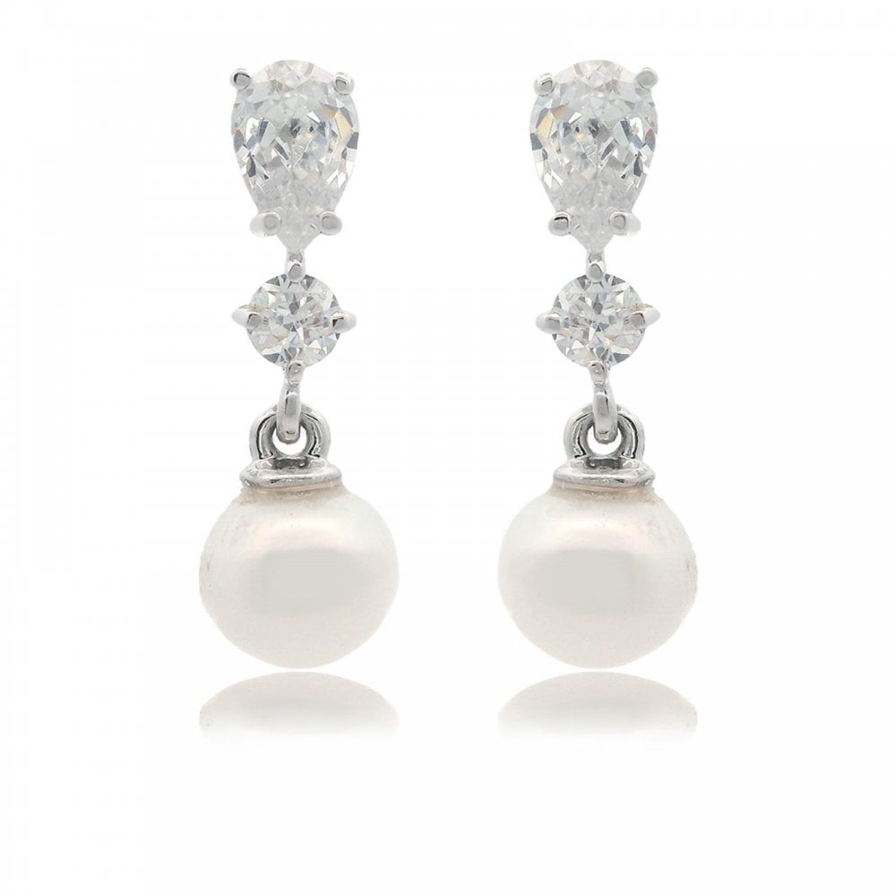 Georgini Chic Noel FW Pearl CZ Pyrmont Earrings