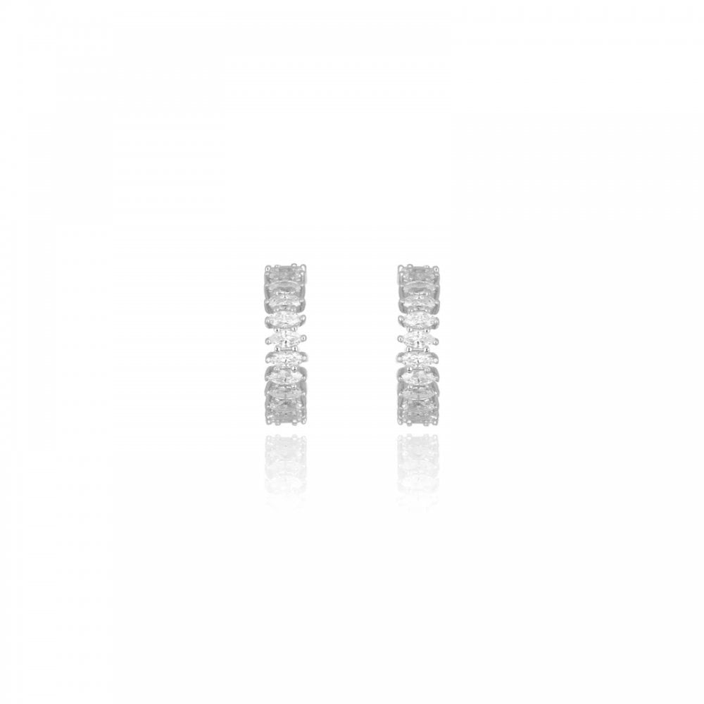 Georgini Garland CZ Hoop Silver Earrings