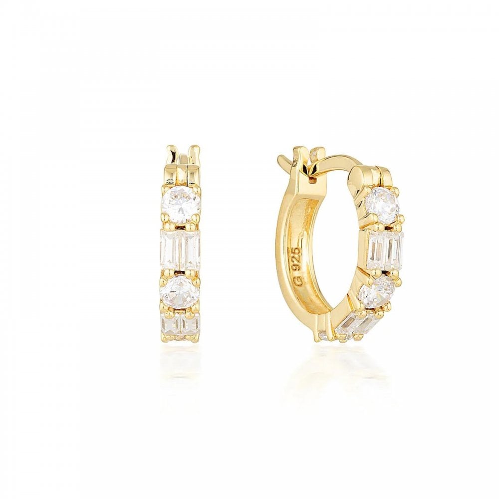 Georgini Irina CZ Small Gold Hoop Earrings