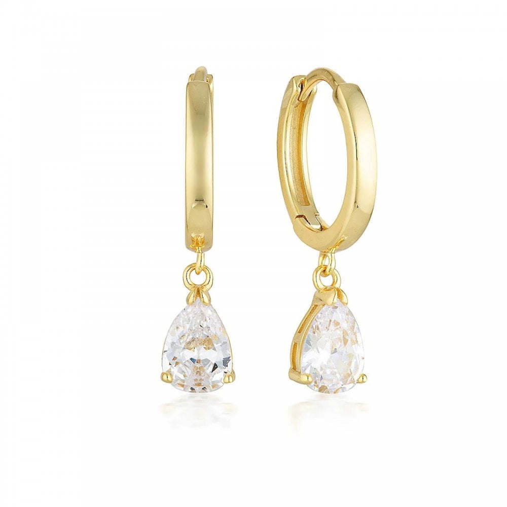 Georgini Love is in the Air Pia Gold Plated CZ Hoops