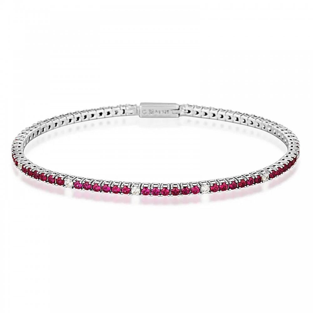Georgini Milestone Ruby and White CZ Bracelet
