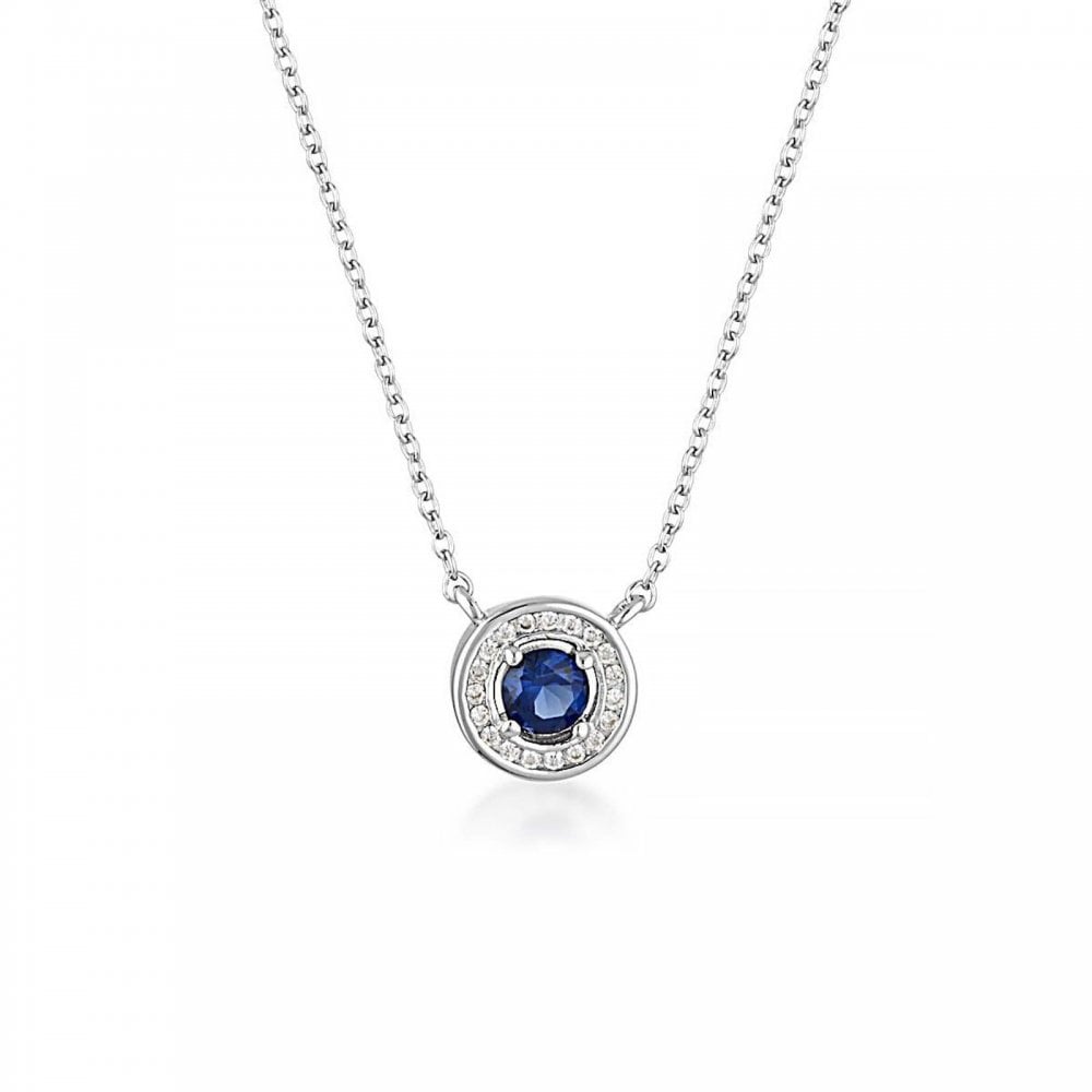 Georgini Milestone Sapphire Nano CZ Silver Pendant
