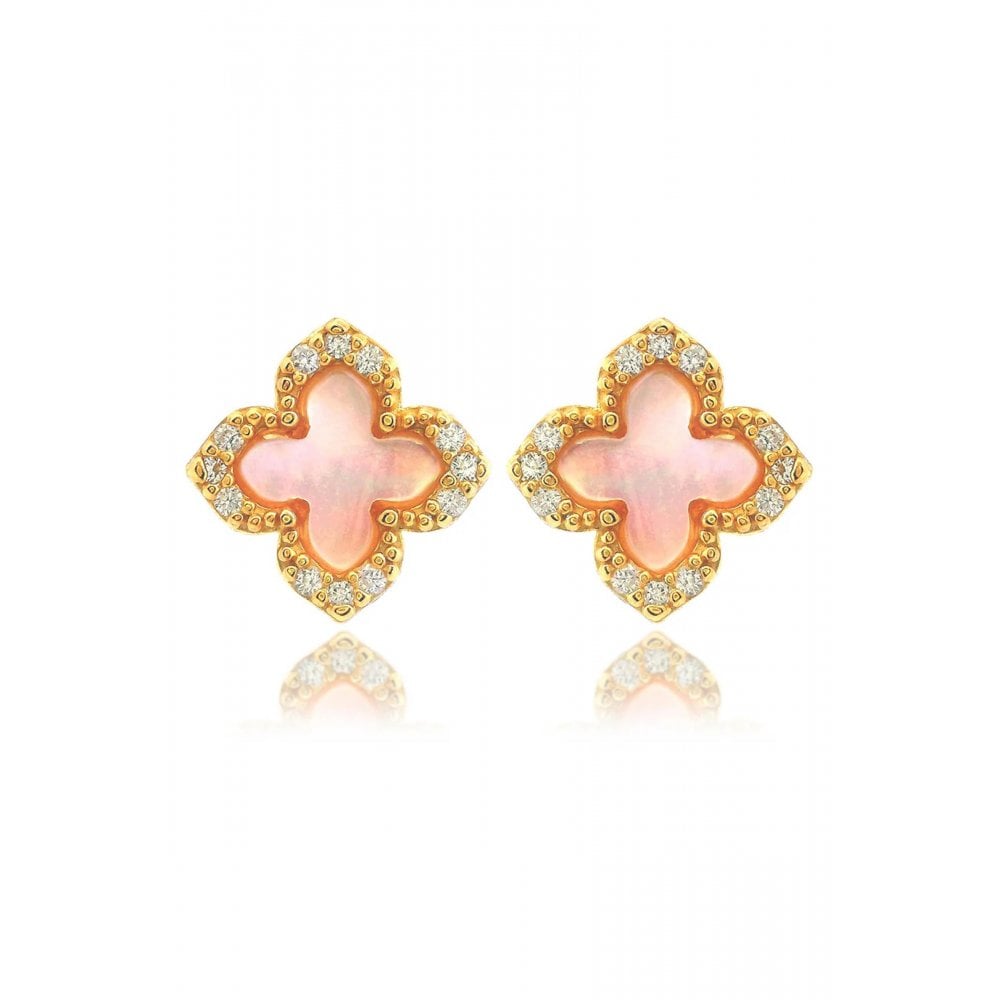 Georgini Sydney Soiree Fairwater MOP Earrings Gold Plated