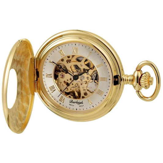 Gold Plated Half Hunter Mechanical Watch