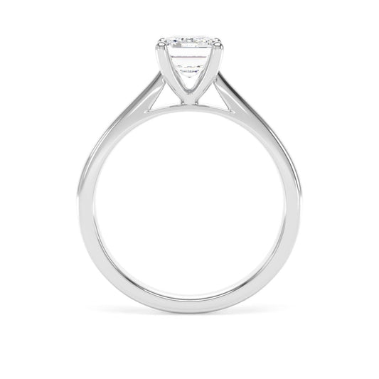 Lab Grown Plat Emerald Cut 3 ct Diamond Ring