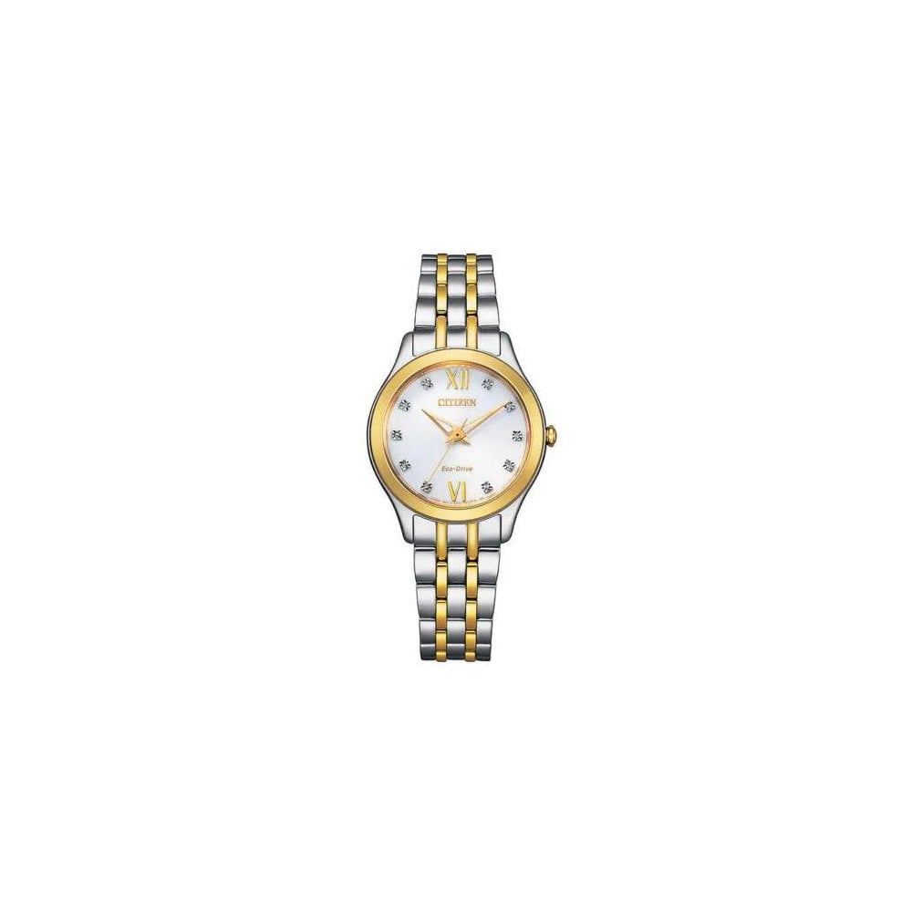 Ladies Citizen Eco-Drive Crystal Dial Watch