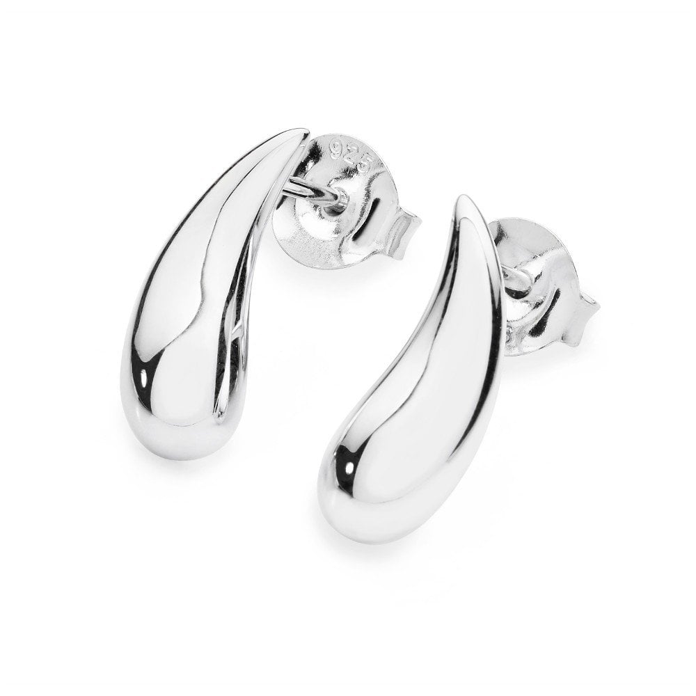 Lucy Quartermaine Droplet Silver Earrings