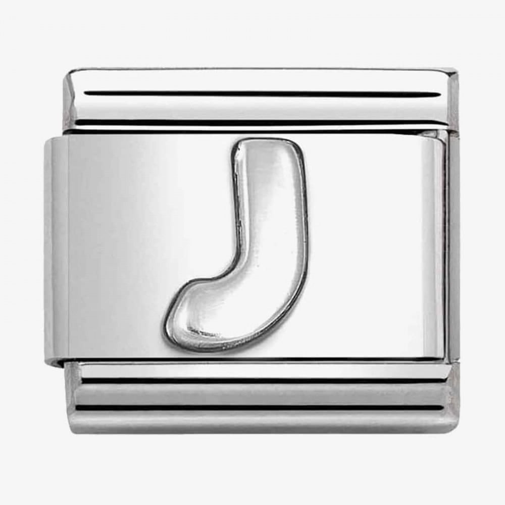 Nomination Composable Silver Letter J