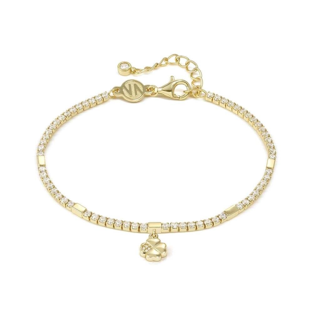 Petit Sparkle Gold-Plated Clover Tennis Bracelet