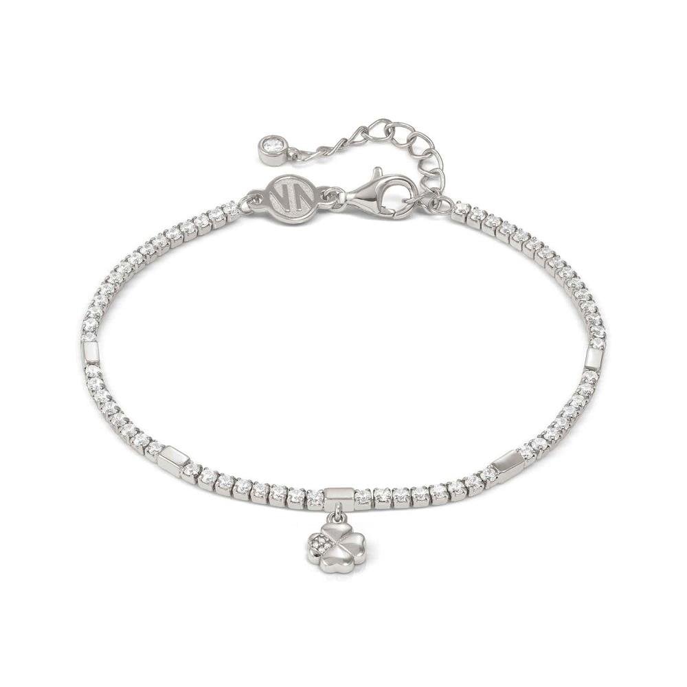 Petit Sparkle Sterling Silver Clover Tennis Bracelet