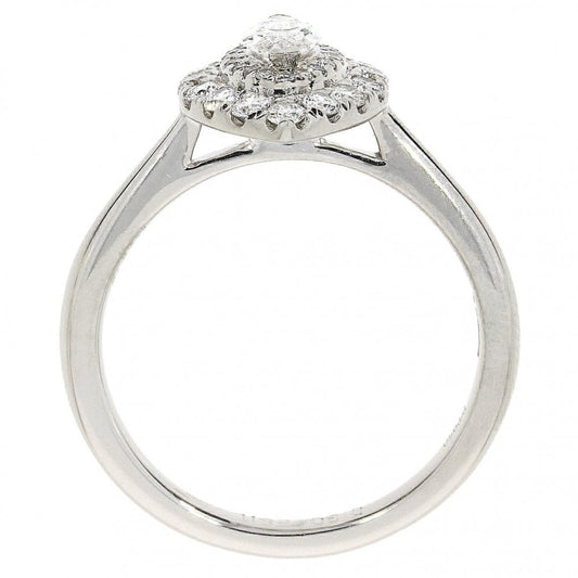 Platinum Marquise Diamond 0.75ct Cluster Ring