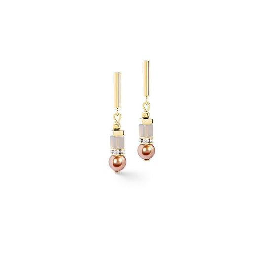 Precious Fusion Offset Grey Pearl Earrings