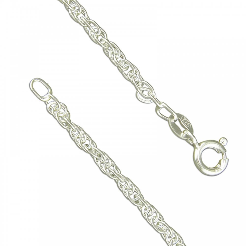 Prince of Wales Sterling Silver Chain 66cm