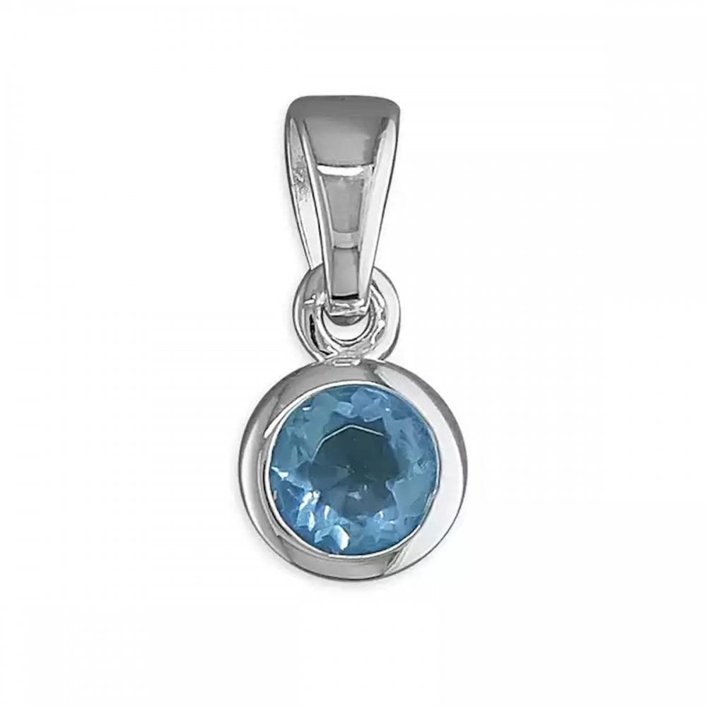 Silver December Birthstone Pendant