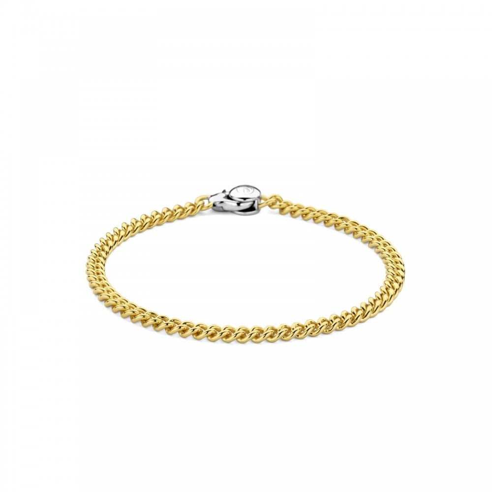 Silver Gold Plated Curb Chain Bracelet