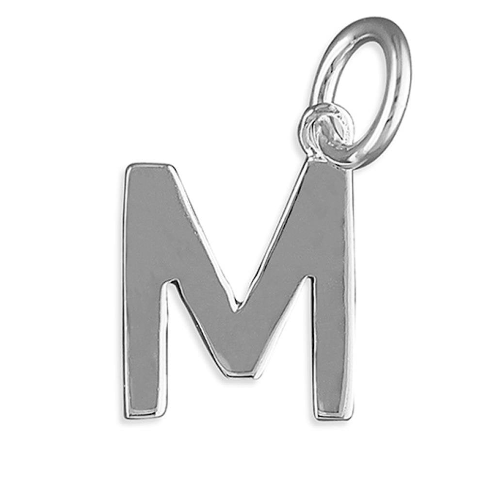Silver Initial M Pendant