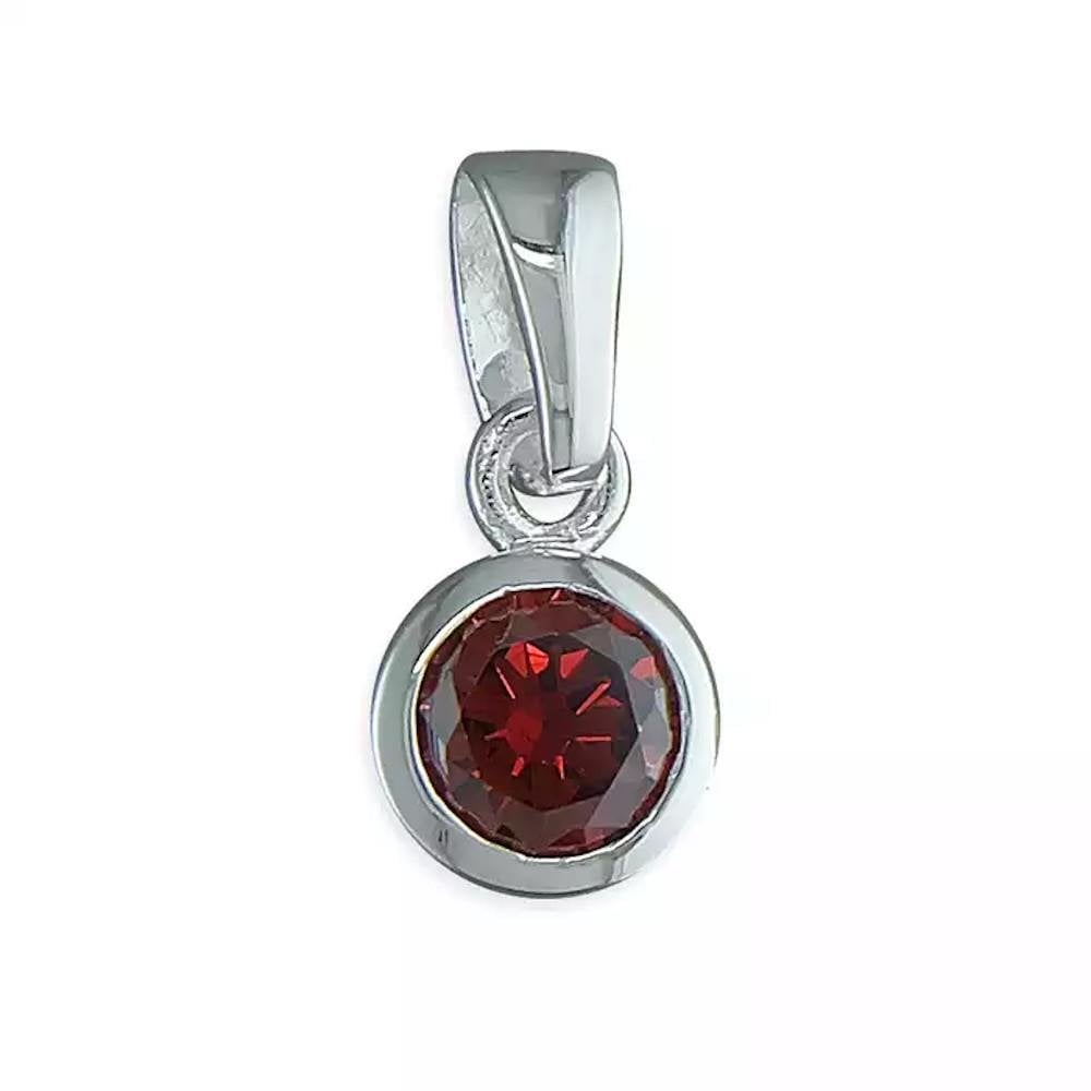 Silver January Birthstone Pendant