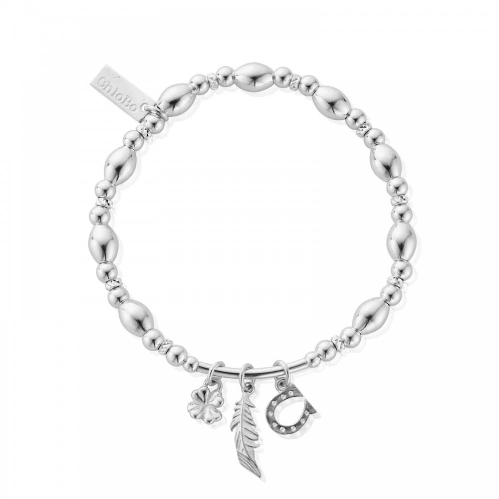 Silver Luck and Courage Bracelet