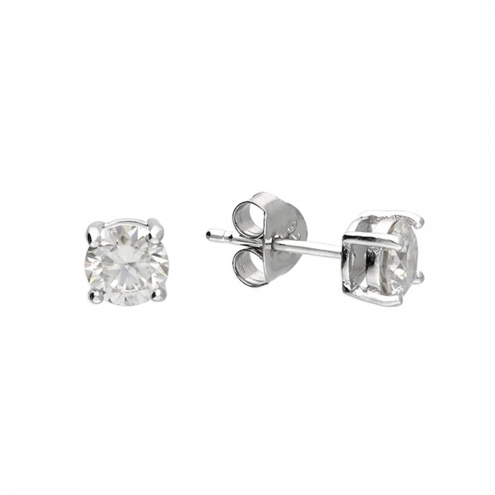 Silver Moissanite 0.33ct Stud Earrings