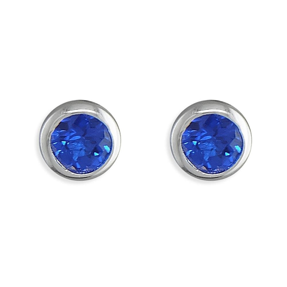 Silver September Birthstone Earrings