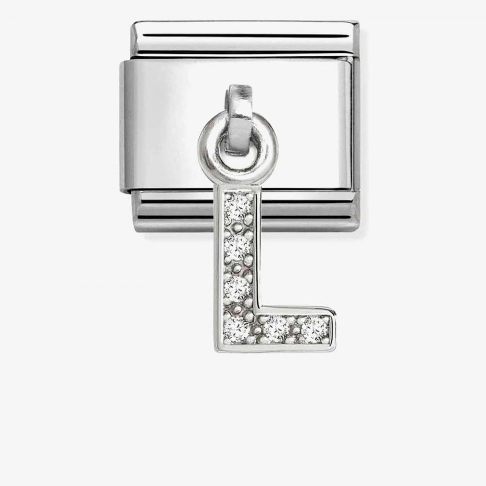 Silvershine Sparkling Letter L Charm