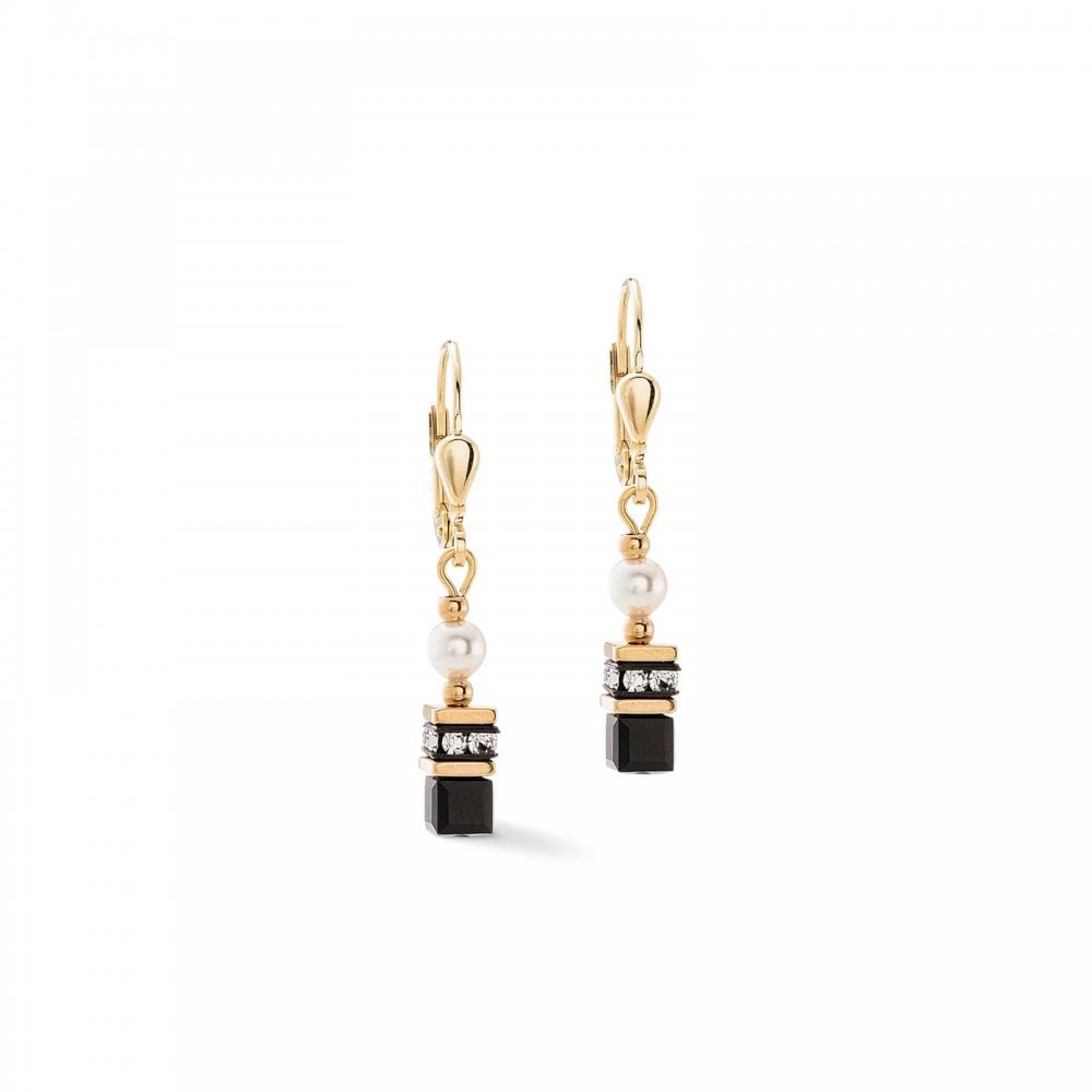 Sparkling Princess Earrings Gold-Black