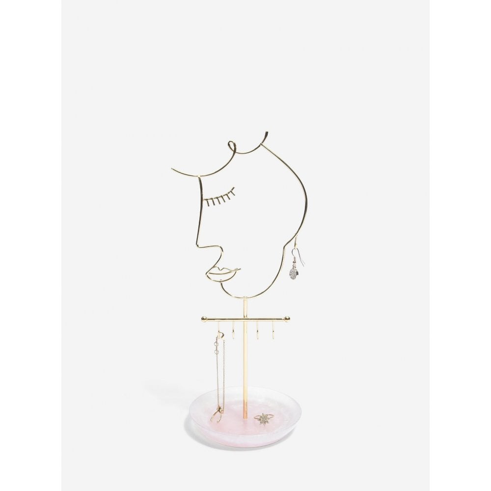 Stackers Rose Quartz 5-Hook Face Jewellery Stand