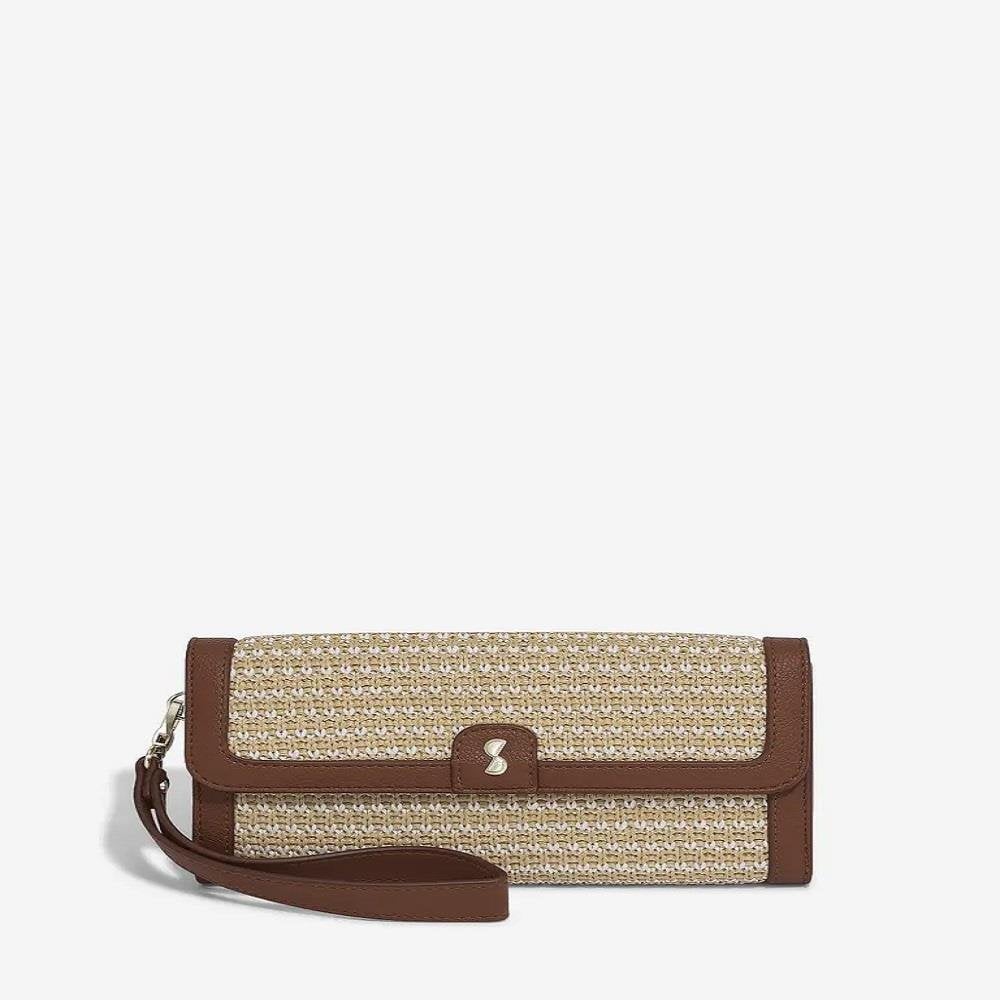 Stackers Tan Raffia Purse