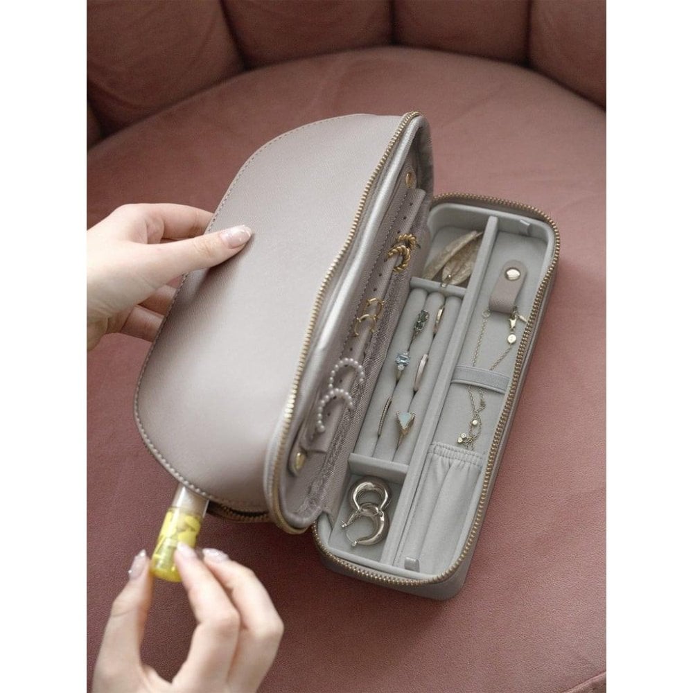 Stackers Taupe Cosmetic Jewellery Bag