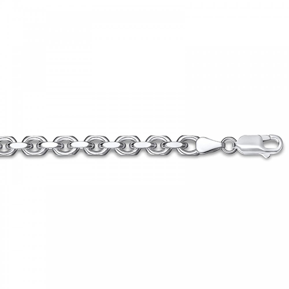 Sterling Silver Diamond Cut Cable Chain 20"