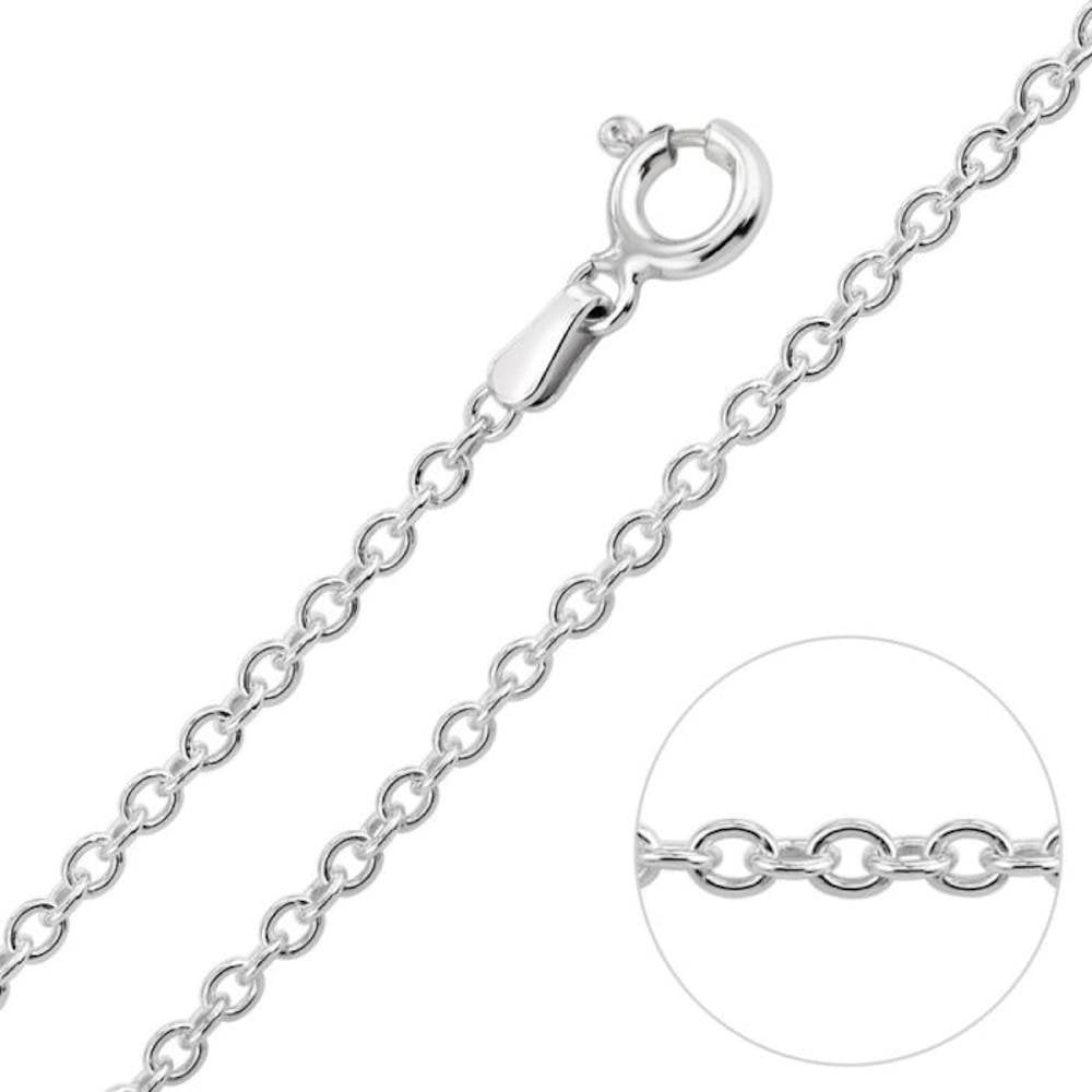 Sterling Silver Oval Link Belcher Chain 22"