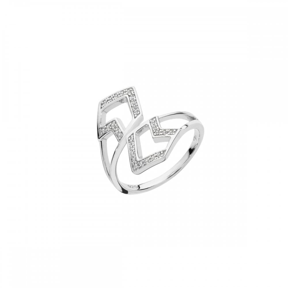 Sterling Silver Tie Ring Size Q