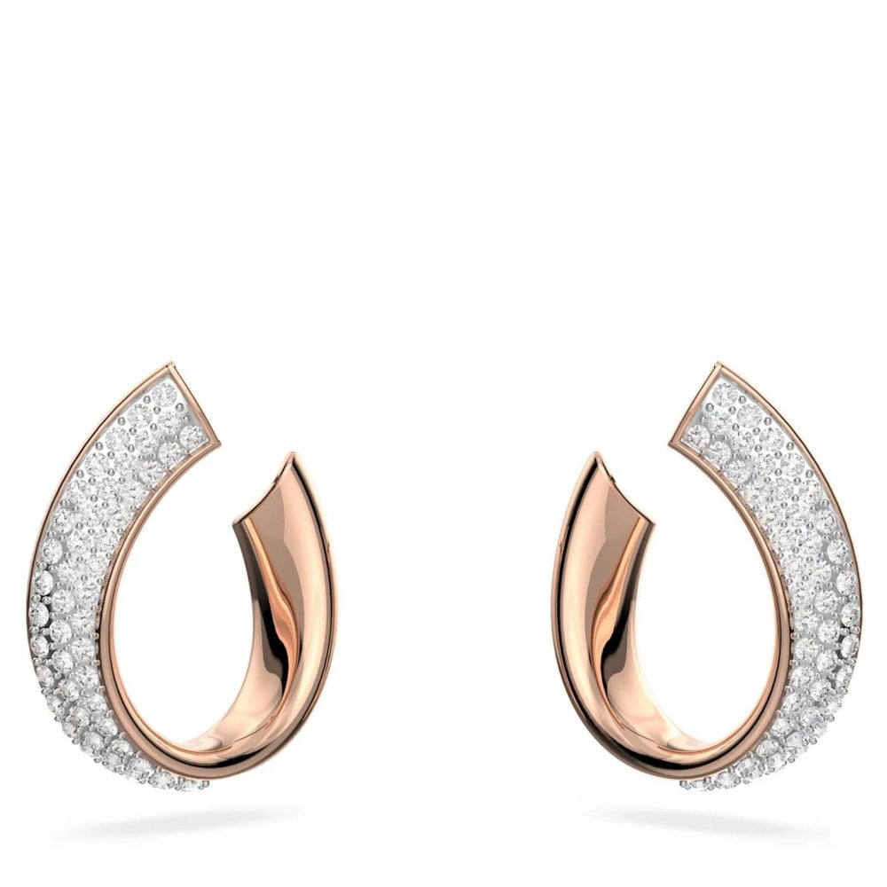 Swarovski Exist Hoop Rose Tone Earrings