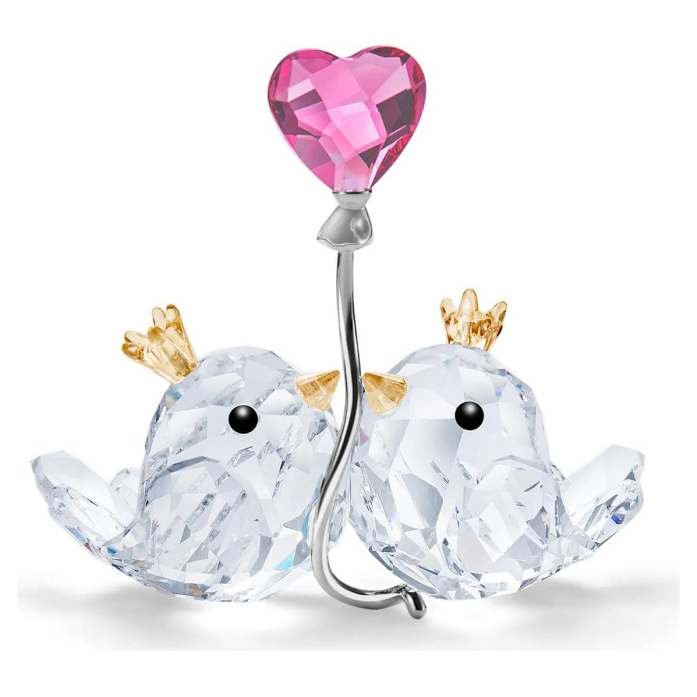 Swarovski Love Birds Pink Heart Ornament