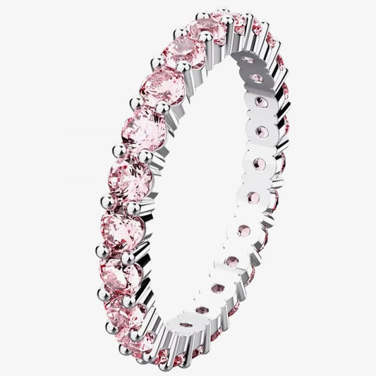 Swarovski Matrix Pink Ring Size 55