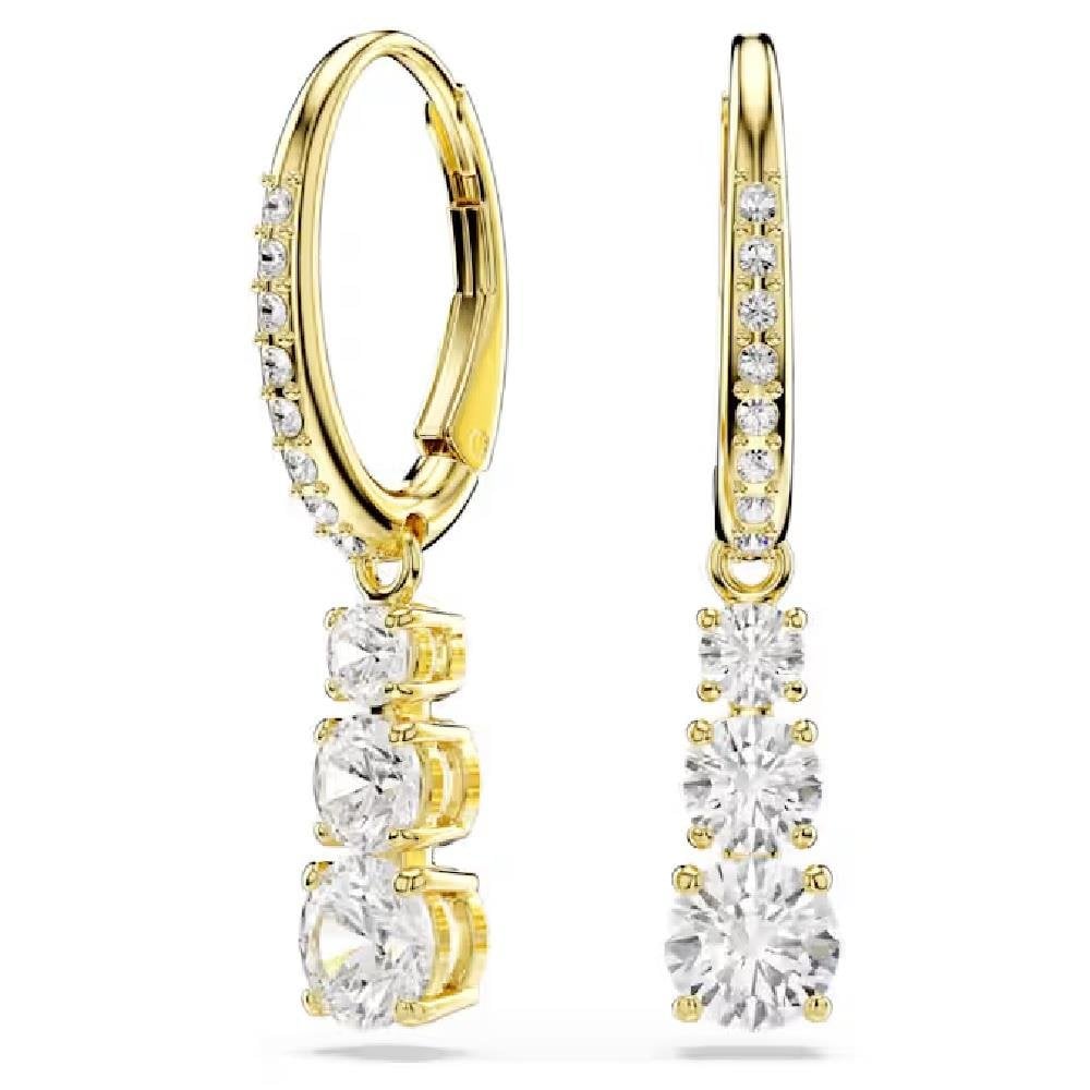 Swarovski Stilla Attract Gold Plated Hoop Earrings