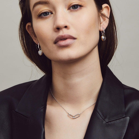 TI SENTO Pave Heart Earcharms
