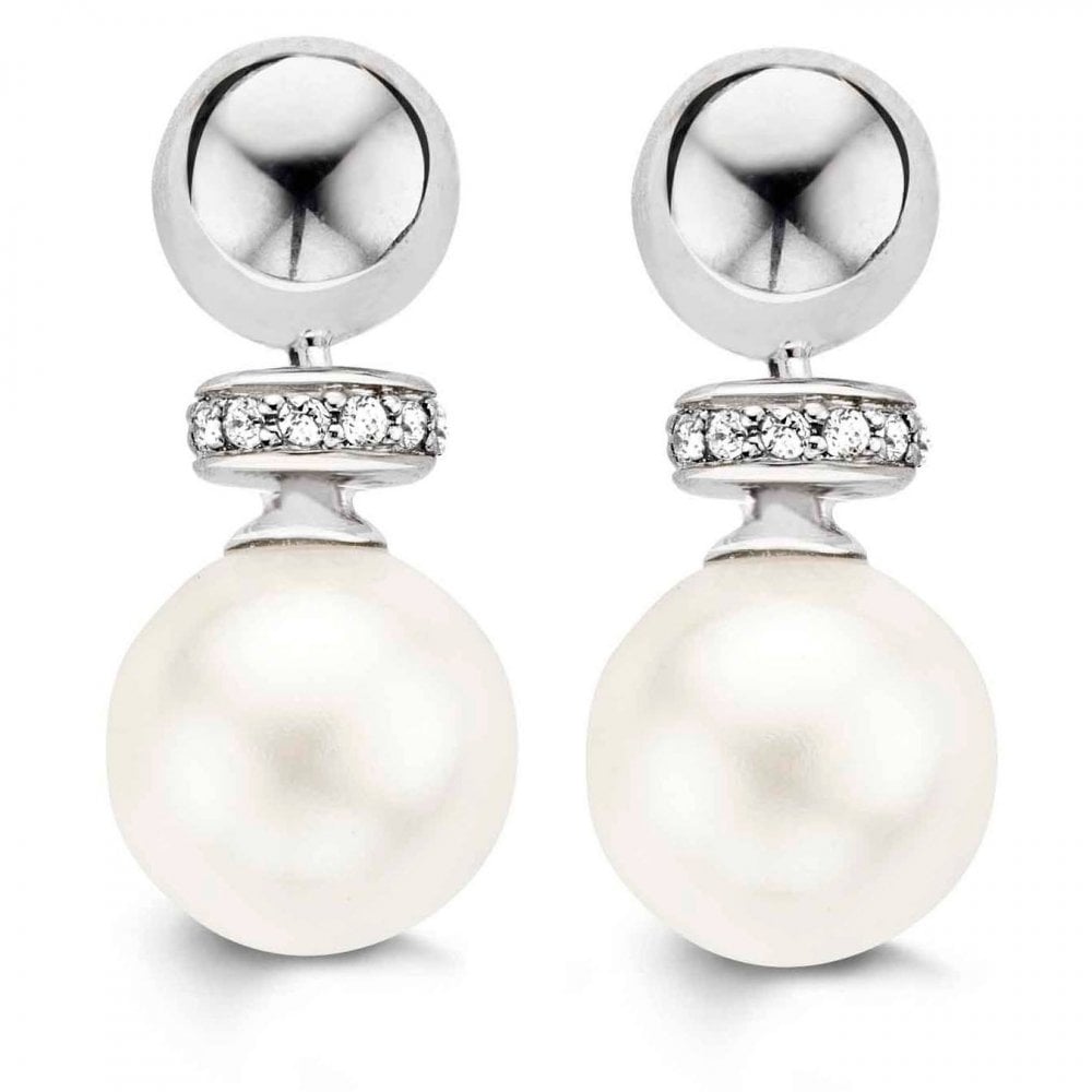 Ti Sento Pearl Drop Earrings